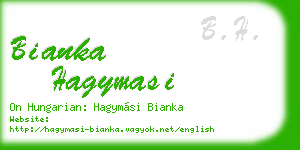 bianka hagymasi business card